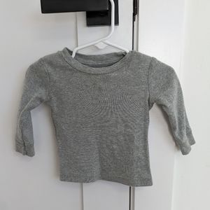 ✨4 for 12 Primary Long Sleeve Gray Tee 3-6 Months